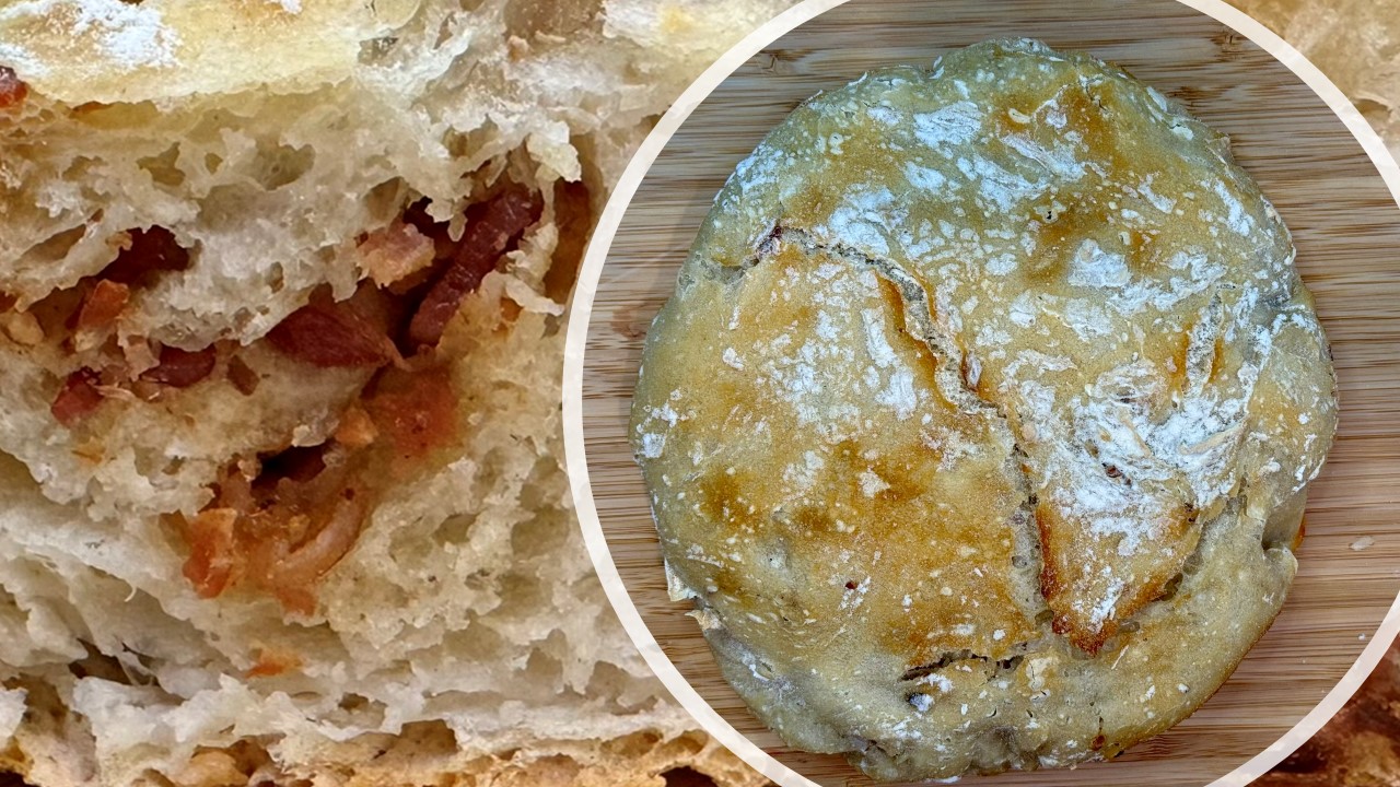 Easy Bacon No Knead Bread