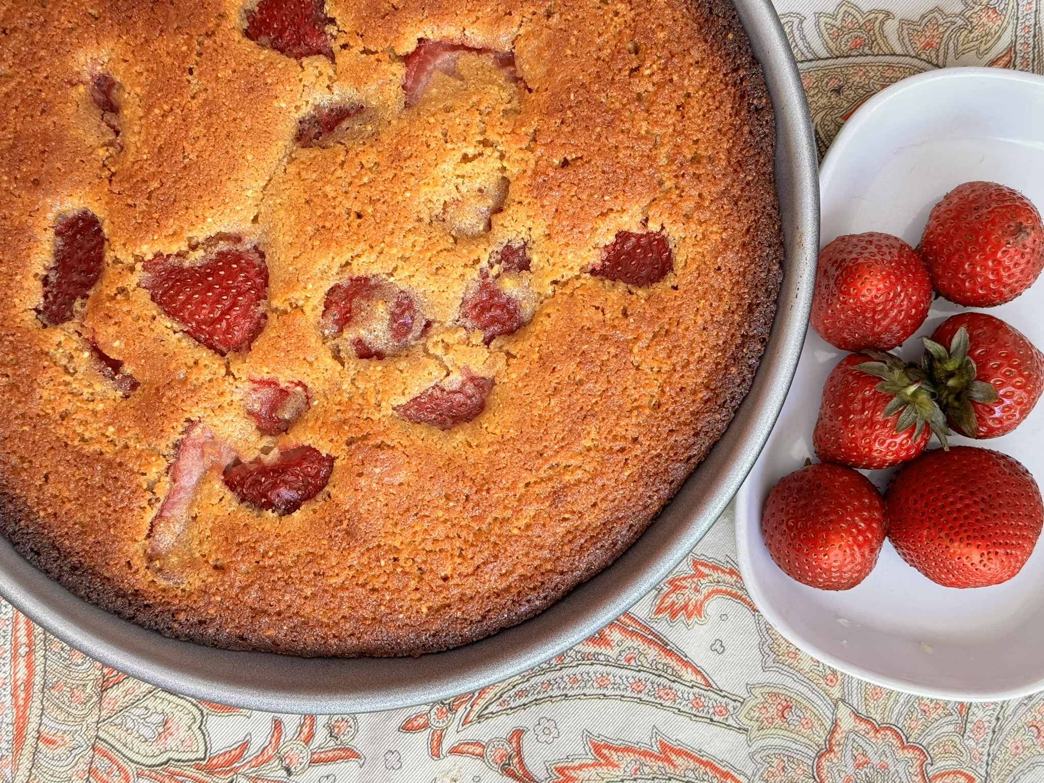Summer Strawberry Cornbread