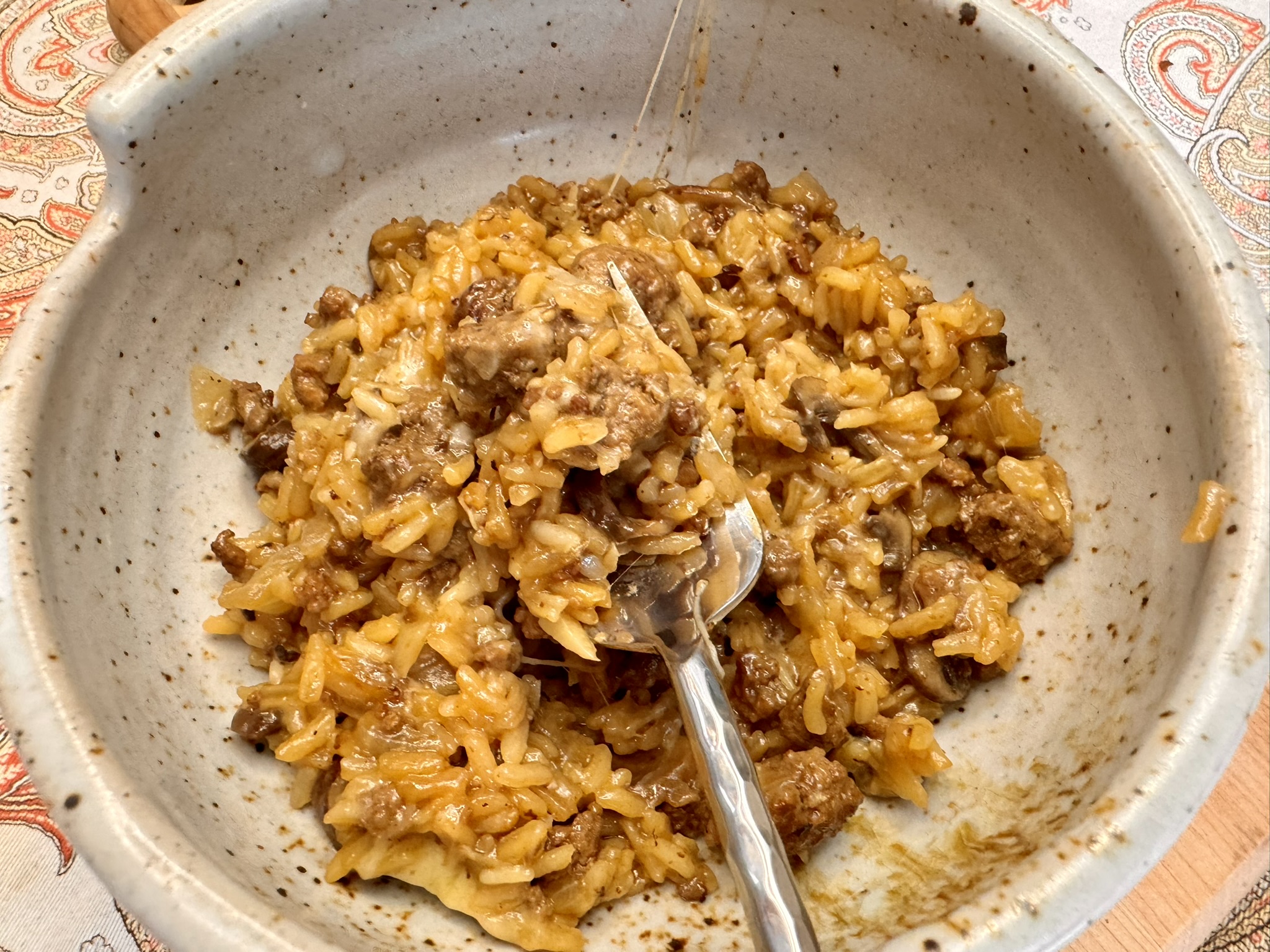 Savory Mushroom Swiss Burger Rice: One-Pot Comfort Meal for Busy Weeknights