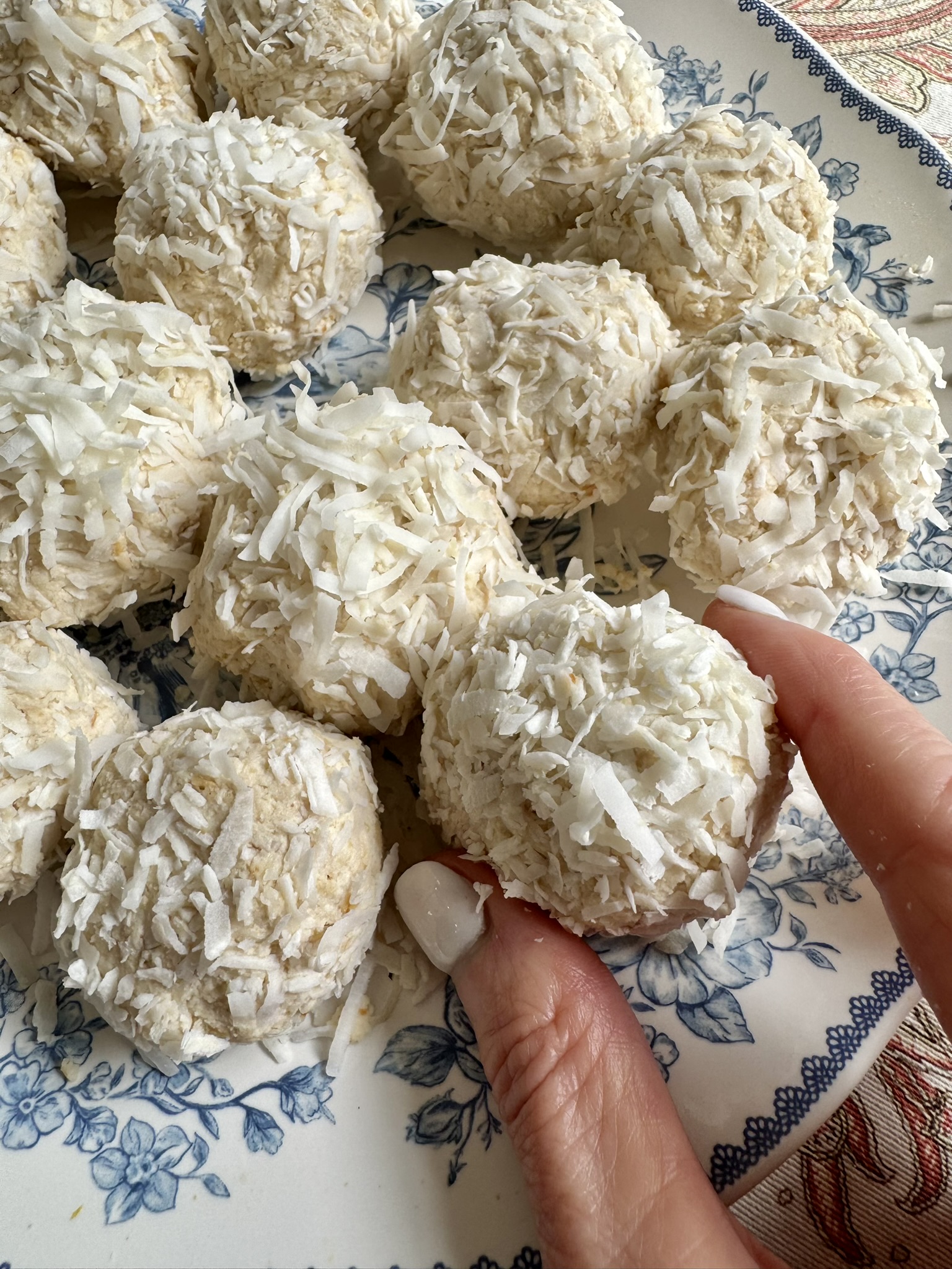 No Bake Coconut Snowball Dog Treats