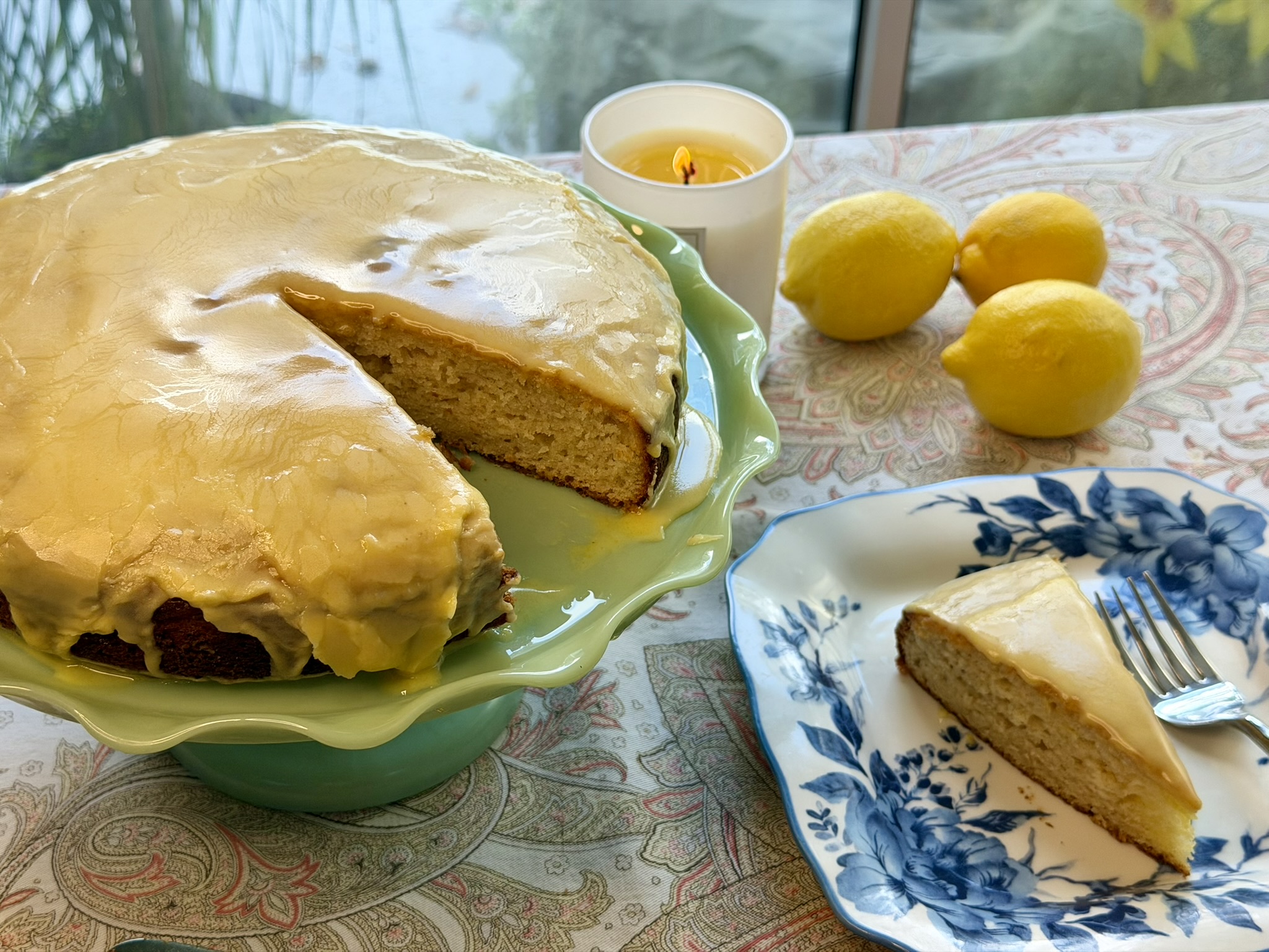 Preserved Lemon Labneh Cake with Lemon Glaze